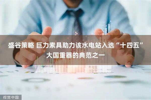 盛谷策略 巨力索具助力该水电站入选“十四五”大国重器的典范之一