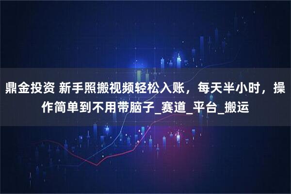 鼎金投资 新手照搬视频轻松入账，每天半小时，操作简单到不用带脑子_赛道_平台_搬运